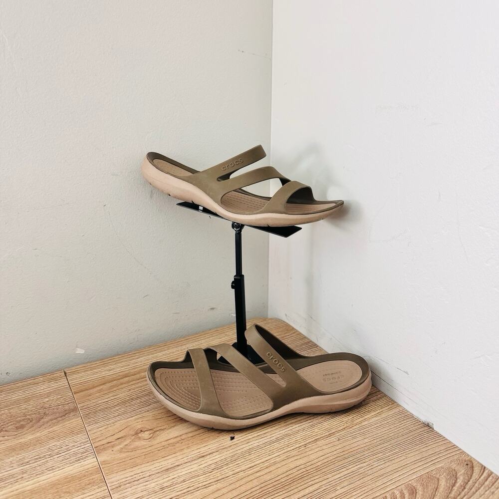 Crocs Swiftwater Brown Slide Sandals Women’s Size 6